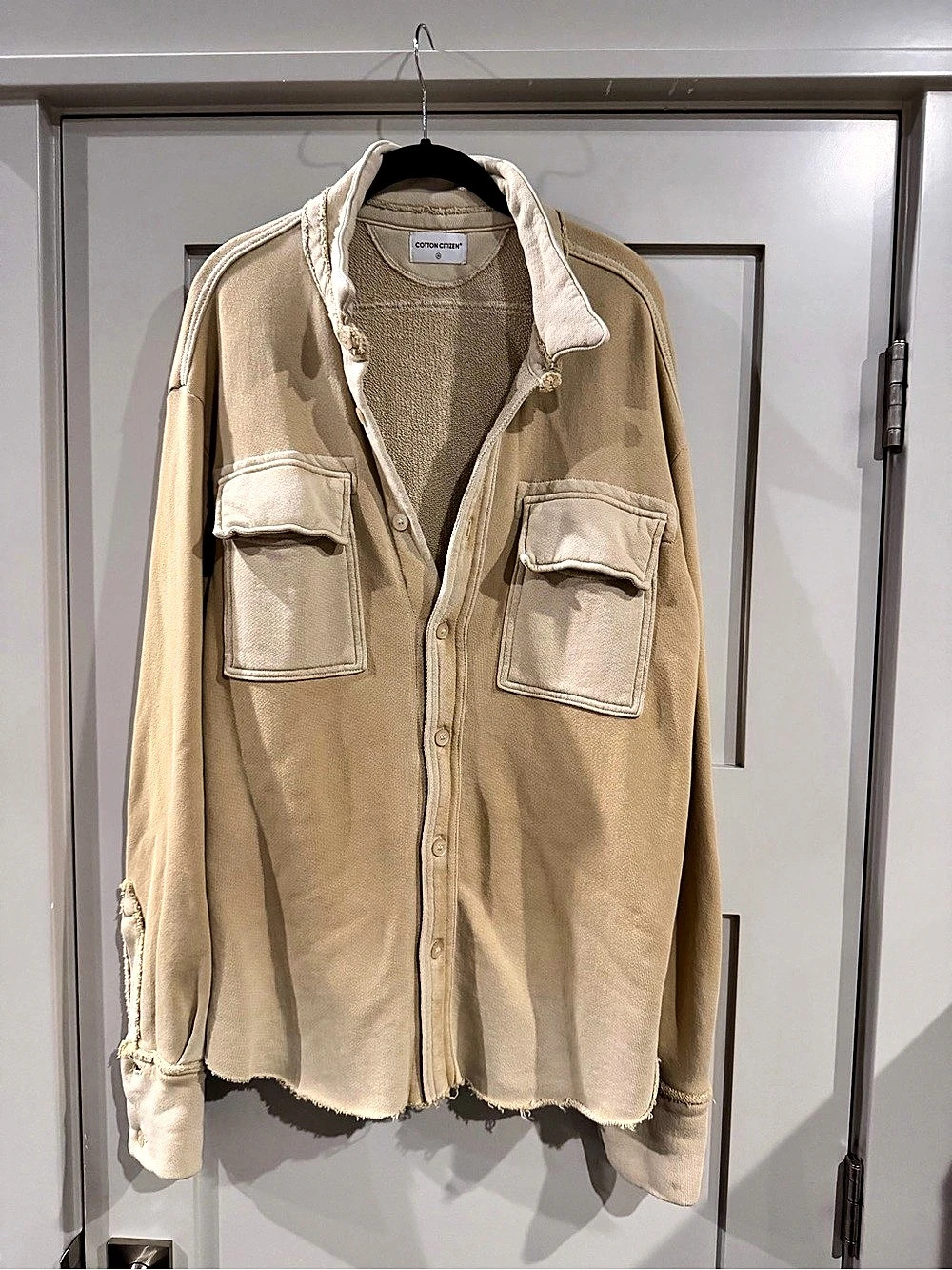 Cotton Citizen Brooklyn Utility Button Down Shirt in Cream Like New! Men’s medi